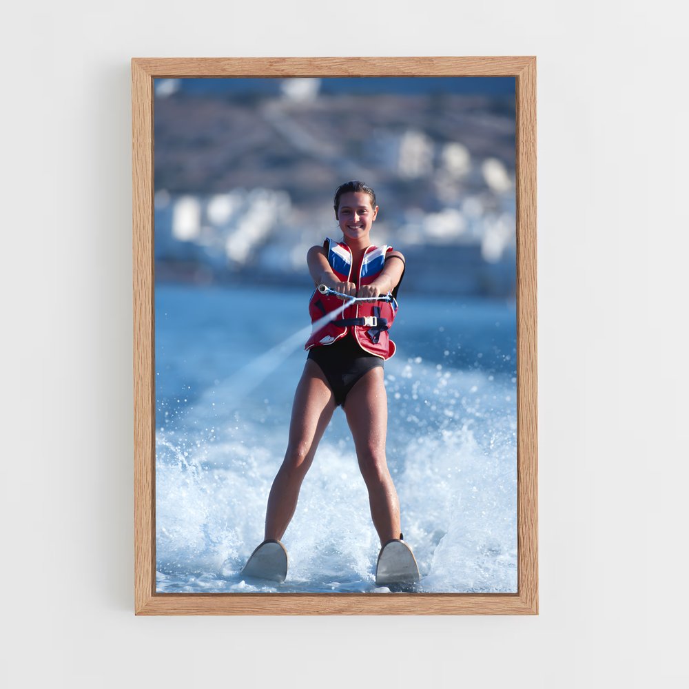 Poster Glisse Énergique – affiche Ski nautique (vue 4)
